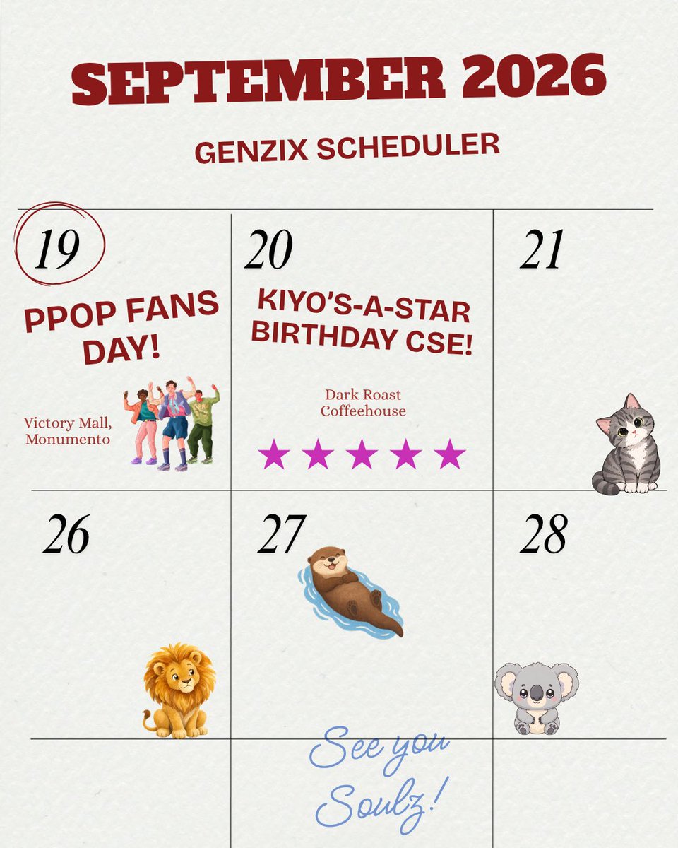 soulzofficial__'s tweet photo. HUMAN IS DA! 

Make your weekend extra fun! Catch @GenZixOfficial this weekend for PPOP Fans Day &amp; KIYO's Birthday Event! ❤️‍🔥 

See you SOULz! 

#GenZix #PPOPFansDay https://t.co/tmS4AxqS80