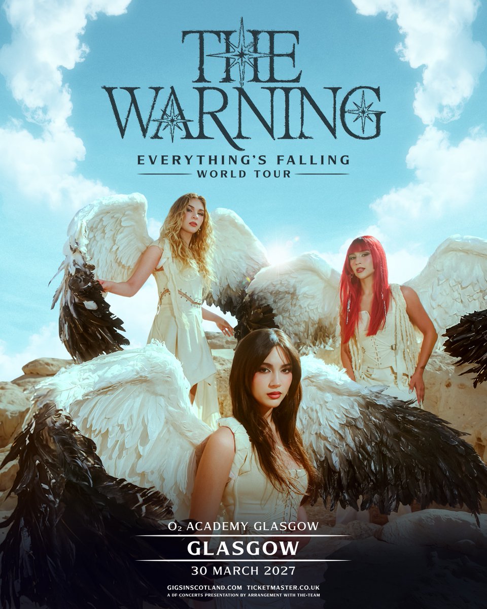 O2AcademyGla's tweet photo. The Warning 'Everything's Falling World Tour' is coming to the #O2AcademyGlasgow. Here Tuesday 30 March 2027.
Tickets on sale NOW-https://t.co/J14eJm4uYb https://t.co/BYZwGv3nE3