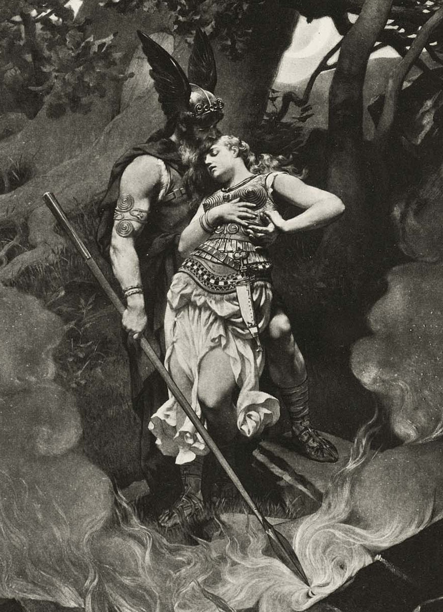 KhlorosP's tweet photo. Wotan Takes Leave of Brunhild - Konrad Dielitz, 1892 https://t.co/JKCo7WNx5R
