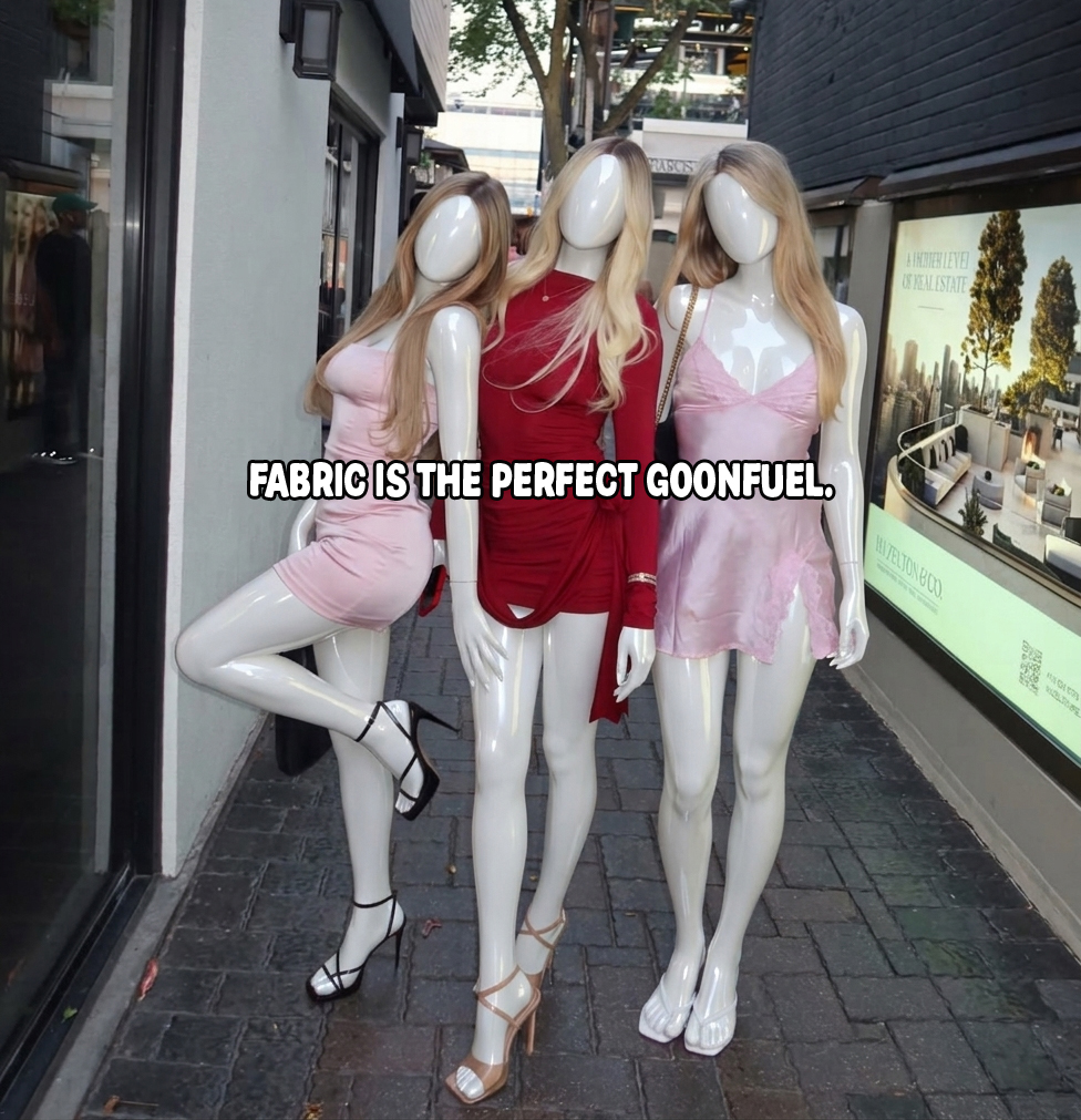 plasticgoondoll's tweet photo. Goon for hours over fabric. https://t.co/fmGg2ouKKg