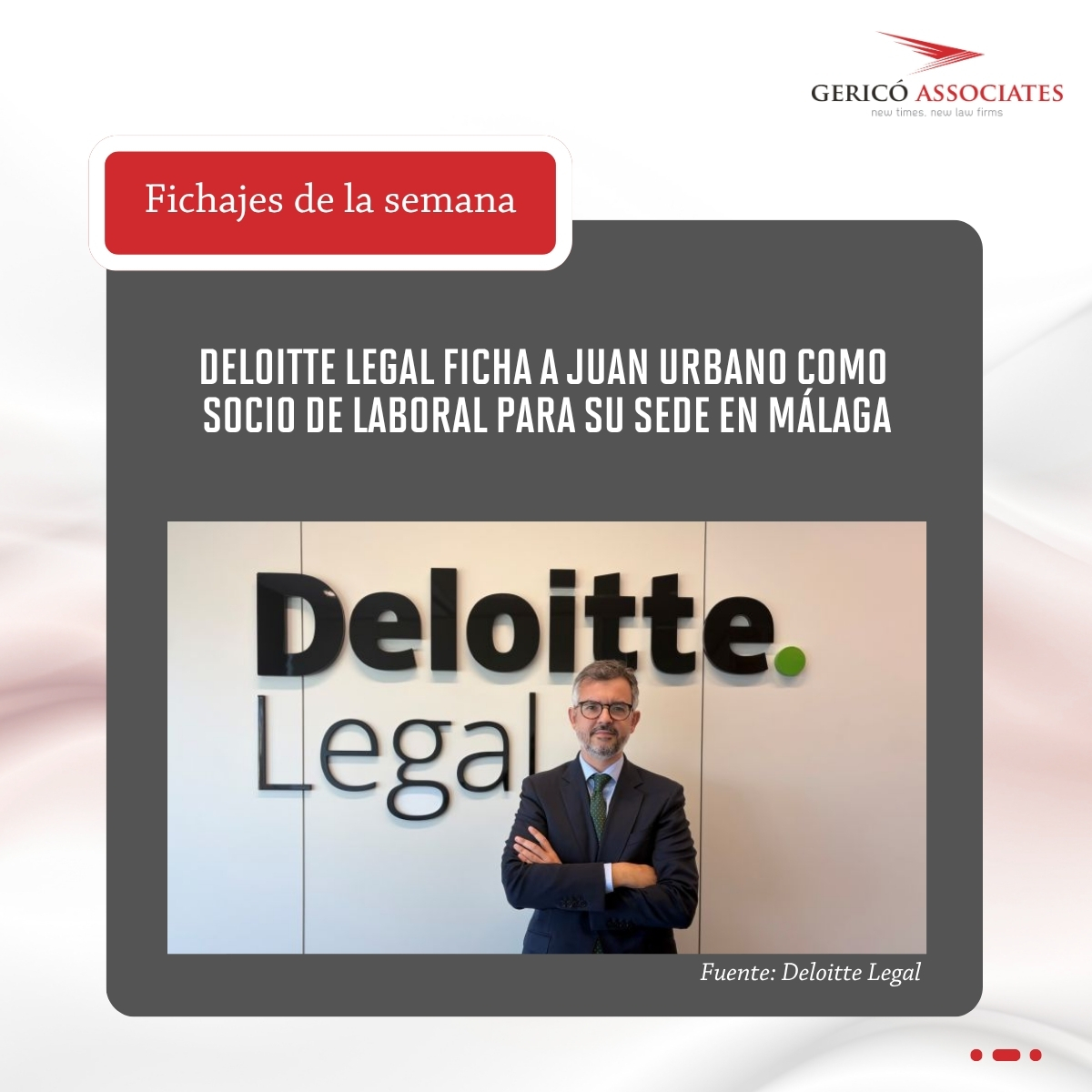 GericoAssociate's tweet photo. Repasamos los fichajes y nombramientos de la semana en el sector legal.

¡Enhorabuena a todos! https://t.co/3AXj2D6YWb
