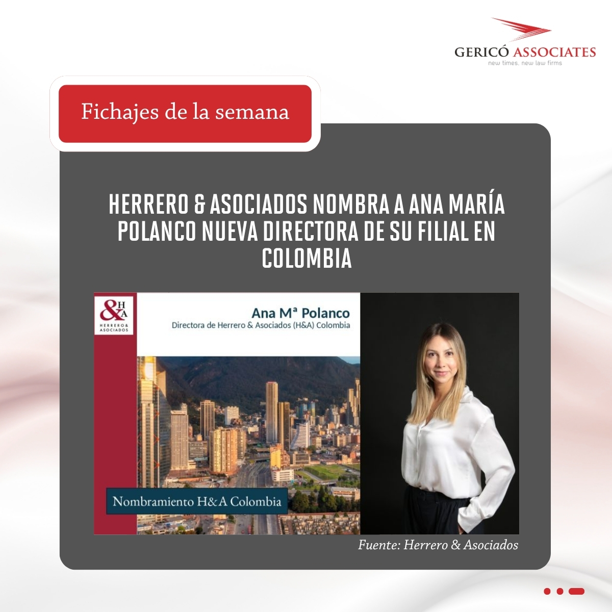 GericoAssociate's tweet photo. Repasamos los fichajes y nombramientos de la semana en el sector legal.

¡Enhorabuena a todos! https://t.co/3AXj2D6YWb