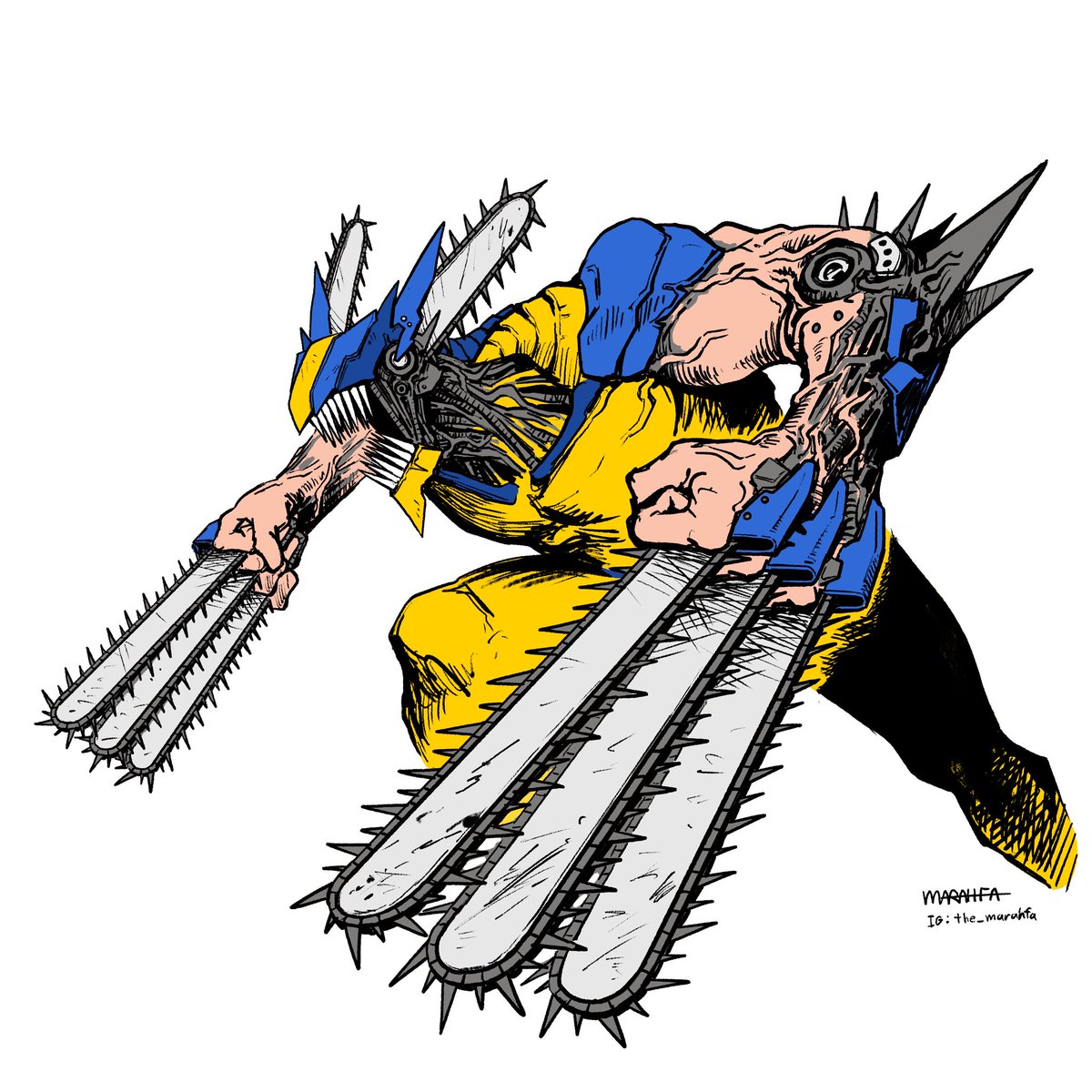 VideoArtGame's tweet photo. Wolverine x Chainsaw man

Artist: @the_marahfa https://t.co/4SSRy0kjYL