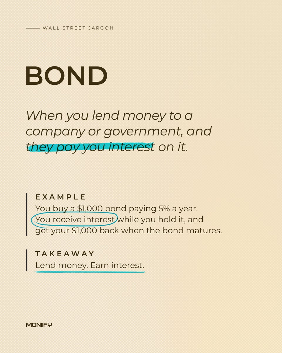 MoniifyBusiness's tweet photo. Week 11 looks at ETFs, bonds and recessions - three big terms, simply explained. 

#Investing #StockMarket #PersonalFinance #WallStreet #FinancialLiteracy https://t.co/Id1tBM61vI