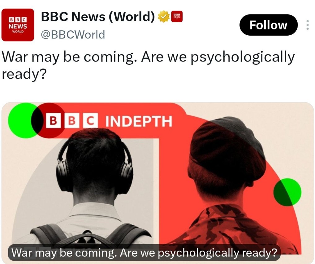 BasilTheGreat's tweet photo. Why is the British Government telling everyone to prepare for war? https://t.co/MLagQmSqXY