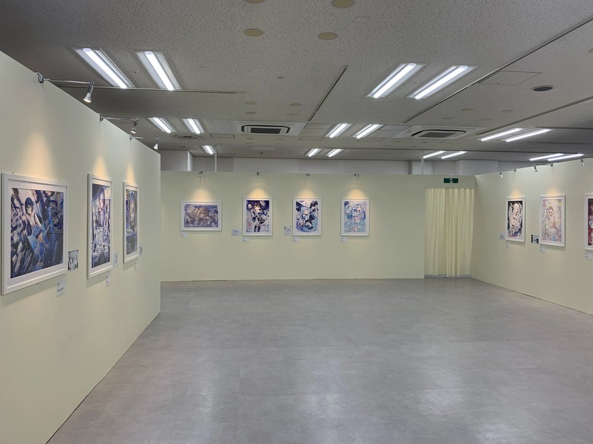 eshi_100_ninten's tweet photo. 「絵師100人展」スタッフです。「絵師100人展 16 大阪展」はいよいよ明日19日より大阪南港・ATC特設会場（ITM棟4階）にて開催です！本日設営中の会場より、中のようすを少しだけお届けします。明日からの皆さまのお越しを心よりお待ちしております！ #絵師100人展 https://t.co/29zUR3XBEk