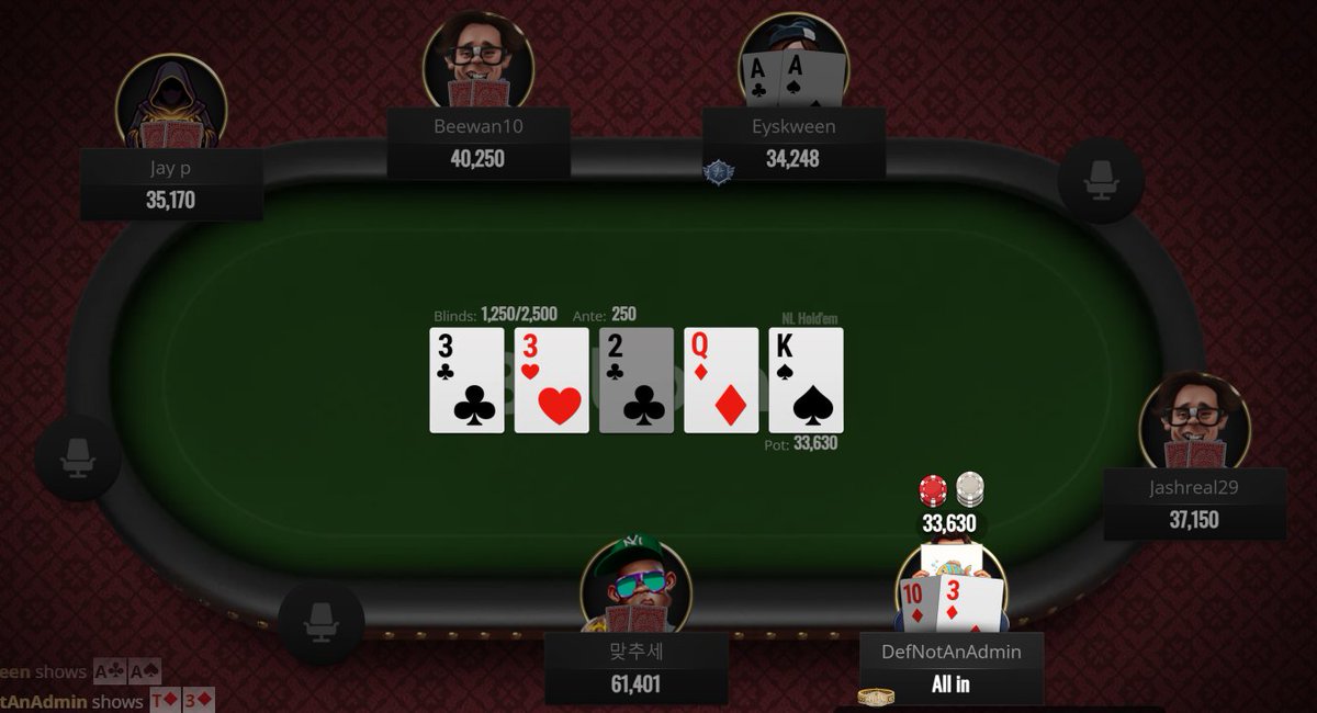 simpan83's tweet photo. @HPokerNetwork https://t.co/PWxsy1KUln

A short-stack all-in against the worst possible hand. Fortune was on my side though!

#HPNInsaneHand https://t.co/72EQyy6G8i