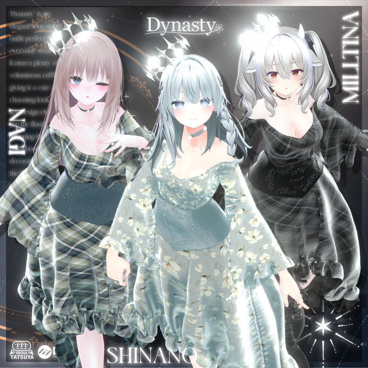 VRCtatsu's tweet photo. 【✨新衣装発売企画・抽選6名】  

新衣装【Dynasty】の発売を記念して
✨30時間限定セール✨します！
9/18~19
full 2800円→980円
single 1400円→780円

フォロー＆RP&amp;いいね 3名
引用でその場でわかるインスタントウィン 3名

このポストを引用リツイートして参加！下記URLより(どの柄が好きとか) https://t.co/olyMU9oGEe