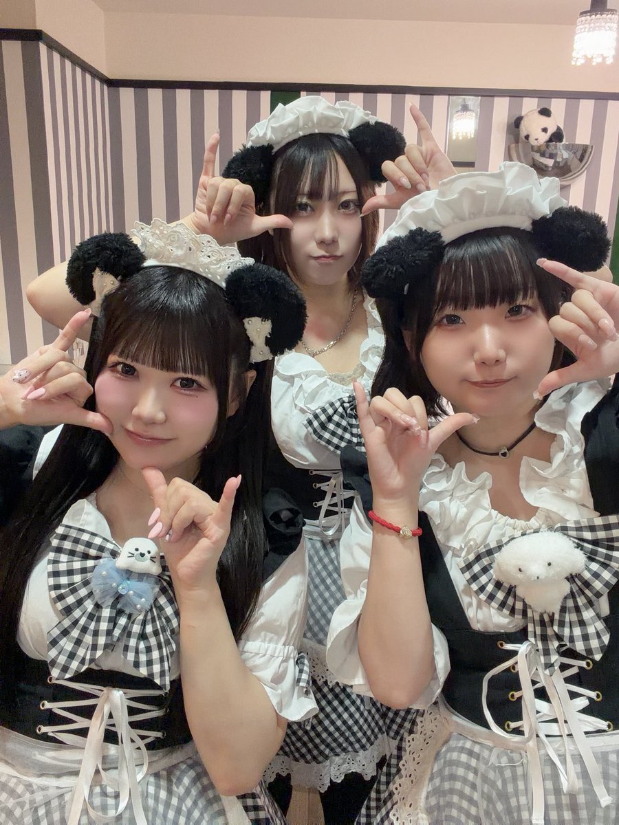 panpas_info's tweet photo. OPENしました🏰💫

🤍ひなこ@hinako_panda3 
🤍こめる@komerunrun_ 
🤍りりあ@riria_panda 
 
ご帰宅お待ちしておりますっ🪄🫧
#メイドカフェ #コンカフェ #湯島 #御徒町 https://t.co/RI6UR1KThy