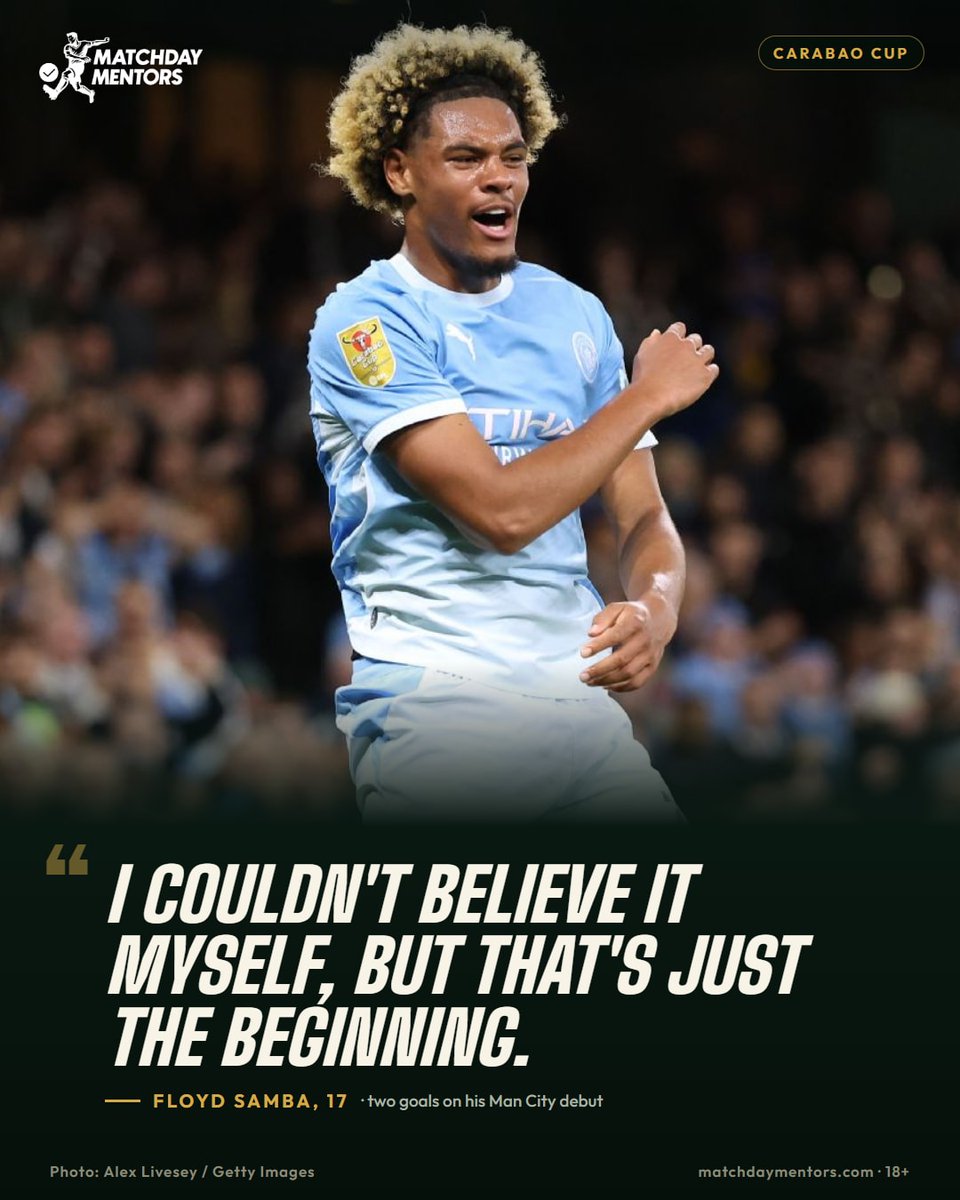 matchdaymentors's tweet photo. Haaland got the night off. City barely noticed.
First senior start, straight in as the striker. Dad Chris watching from the stands.
No £100m fee. Just the academy.
#ManCity #FloydSamba #CarabaoCup https://t.co/jaVLEdM91A