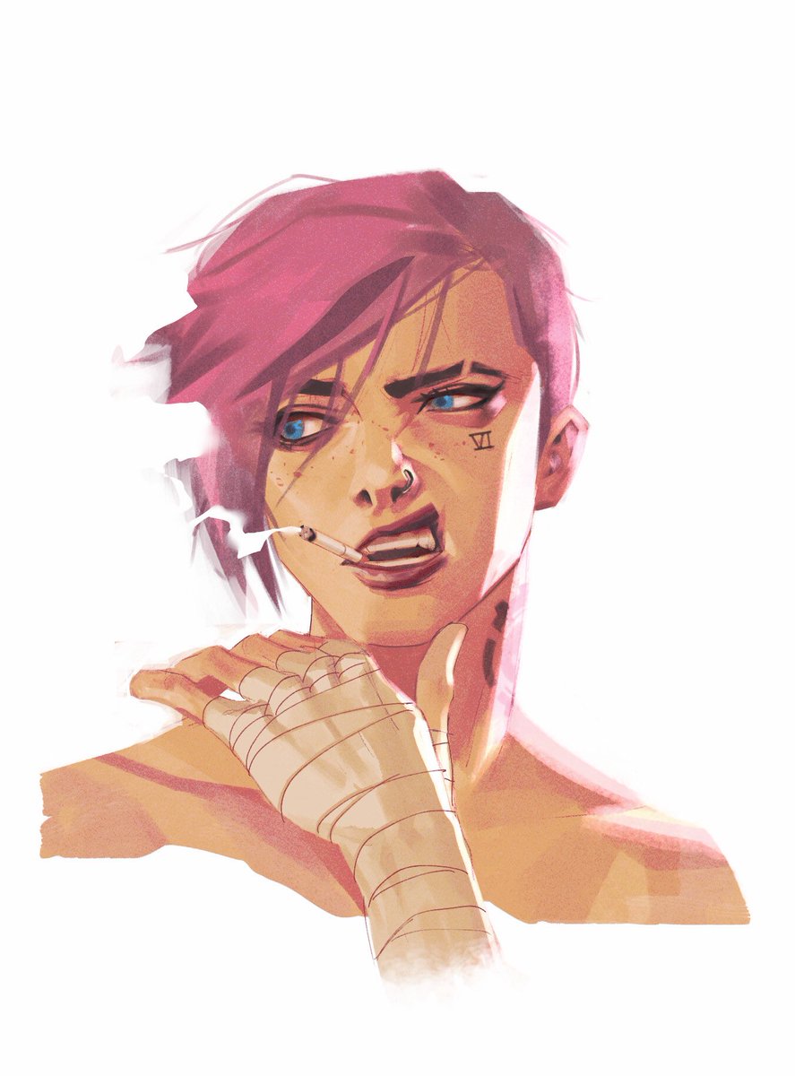 caitviarchive's tweet photo. caitlyn and vi portraits by former riot games concept/art lead julian futanto https://t.co/9F52tCidnr