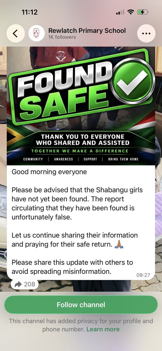 dududube7's tweet photo. @africans80288 @MbuyiseniNdlozi The kids are still missing,from the parents group ! https://t.co/f4PhxmqKPR
