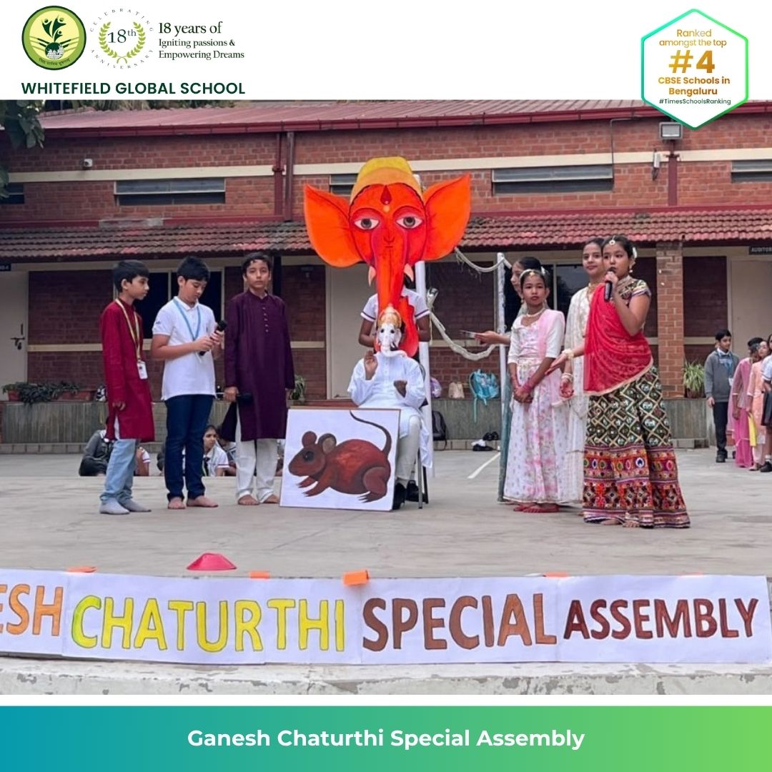 wgs_bengaluru's tweet photo. πΊπ Grade 6 Water celebrated Ganesh Chaturthi with prayers, dance, a wisdom-filled skit and an exciting quiz! β¨ππ§
A joyful celebration of culture, learning, teamwork and student leadership. Ganpati Bappa Morya! ππ« #WGSBengaluru #WGSpride #GaneshChaturthi https://t.co/B0VCfrVDVY
