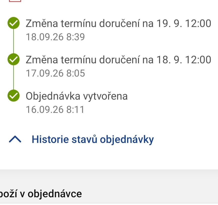 Feya2475's tweet photo. @jjelinekCZ @ZPouzar Tak nevím, neplatila jsem to dopředu a taky to nefunguje 😅. Ale  napsali mi, že evidují předpoklad doručení do zítra 😎 https://t.co/FhZwiUG3Ac