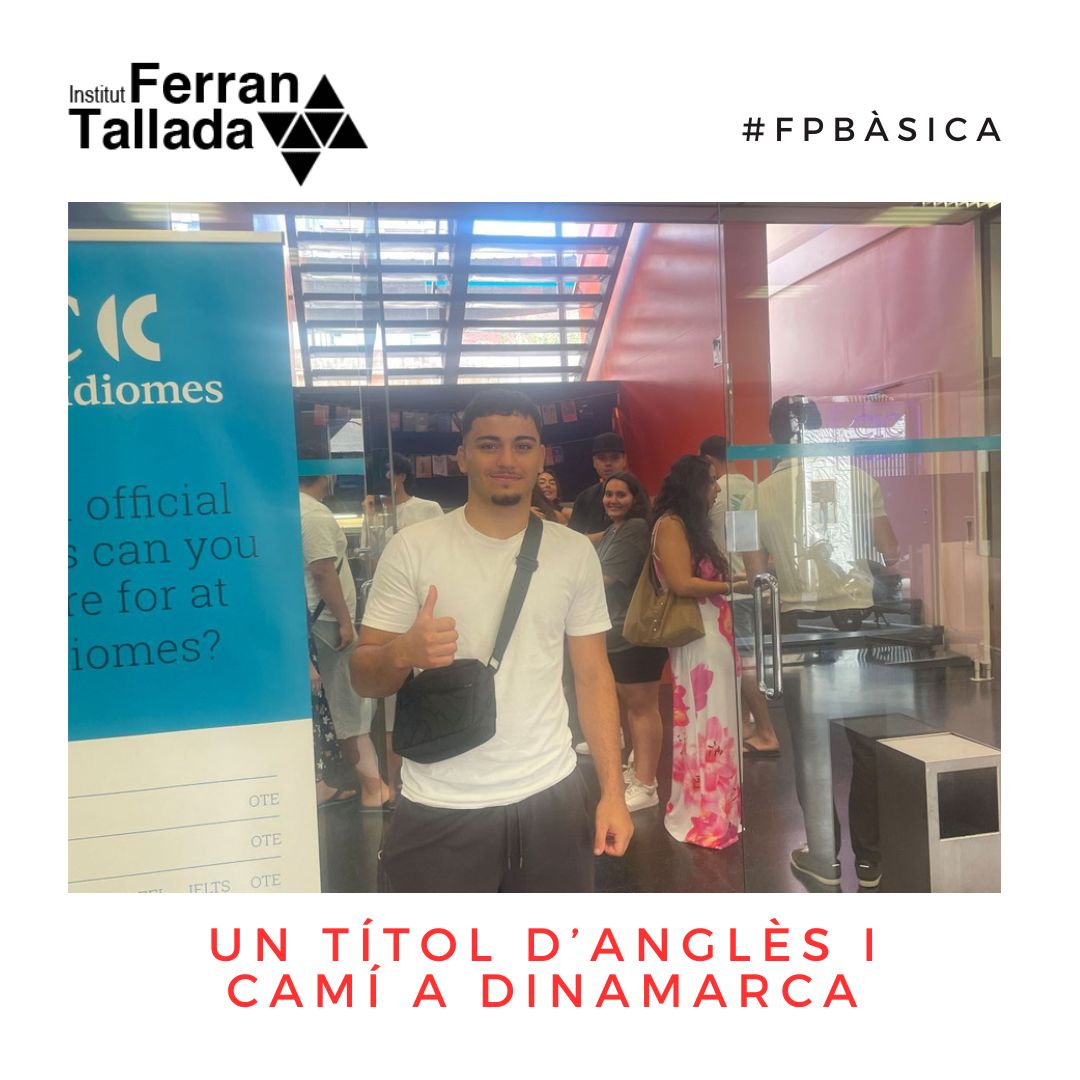 Ferrantallada's tweet photo. L'alumne de #FP Bàsica Iker va rebre oficialment el diploma B1 d’anglès, imprescindible per a la seva estada a Dinamarca amb el #ProjecteALMA, i resultat del seu esforç i voluntat de continuar creixent. Enhorabona!
Més info 👉https://t.co/FbrDtpZ0xH
#Europa #Beques #internacional https://t.co/HUpX9q9yef
