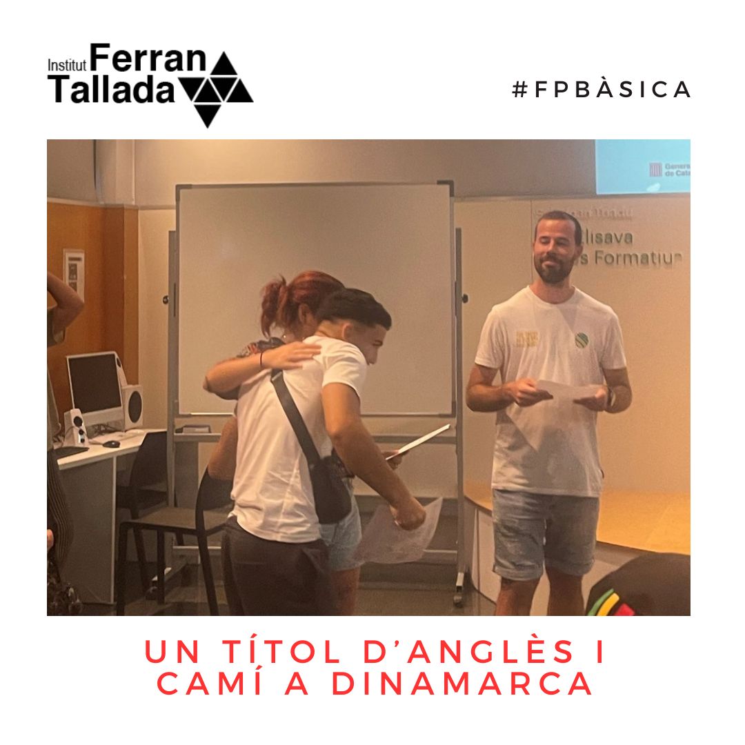 Ferrantallada's tweet photo. L'alumne de #FP Bàsica Iker va rebre oficialment el diploma B1 d’anglès, imprescindible per a la seva estada a Dinamarca amb el #ProjecteALMA, i resultat del seu esforç i voluntat de continuar creixent. Enhorabona!
Més info 👉https://t.co/FbrDtpZ0xH
#Europa #Beques #internacional https://t.co/HUpX9q9yef