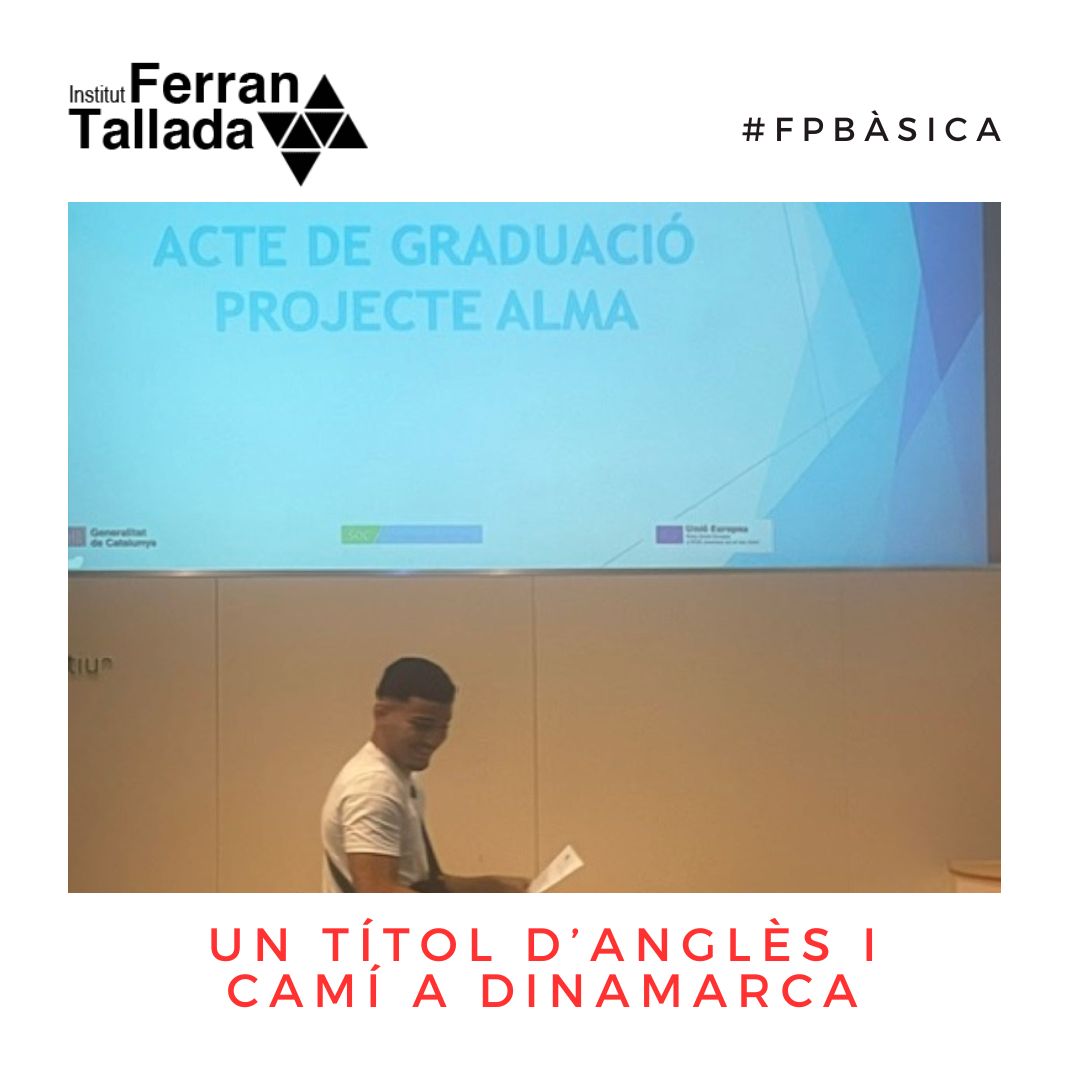 Ferrantallada's tweet photo. L'alumne de #FP Bàsica Iker va rebre oficialment el diploma B1 d’anglès, imprescindible per a la seva estada a Dinamarca amb el #ProjecteALMA, i resultat del seu esforç i voluntat de continuar creixent. Enhorabona!
Més info 👉https://t.co/FbrDtpZ0xH
#Europa #Beques #internacional https://t.co/HUpX9q9yef