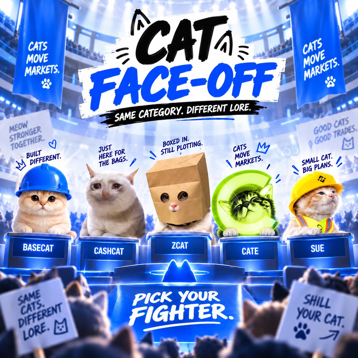 Alpha_MEXC's tweet photo. The cats found the chat first. 🐈

@BasecatOnBase @cashcat_token solana:HcRLc9VDgjLeK154xDawfb1dmVJ98DoSqcwTHGqiDeJR @catecoin_cto @Sue_BSC

Pick your fighter. Who owns your timeline? 👀 https://t.co/QNrwukqMDd