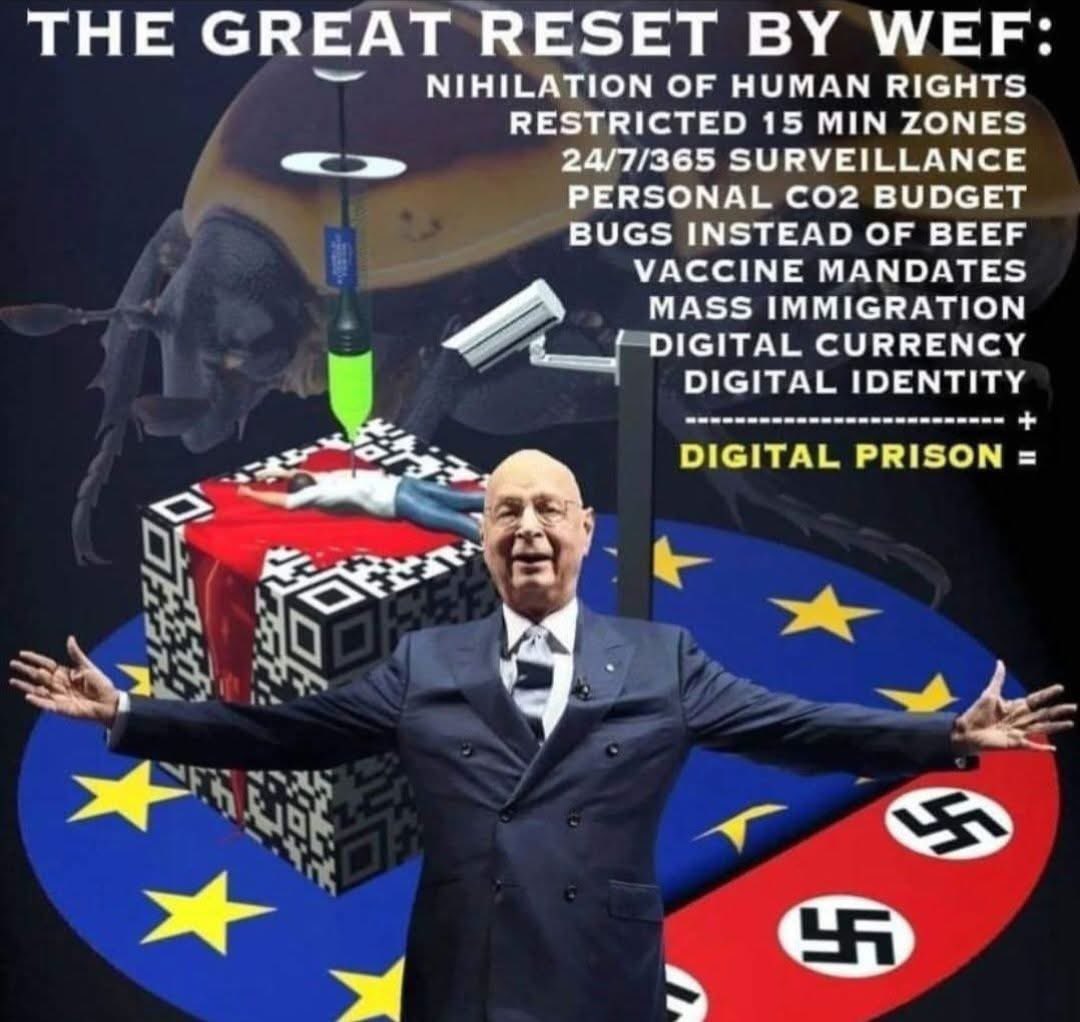 Brackens1's tweet photo. @KEdge23 This lot would be right at home in an Ian Fleming /James Bond movie as the "baddies’. 
None of what they’re doing to us applies to them. 
#evil #worlddomination #treason #digitalprison https://t.co/lwg6KLDeF3