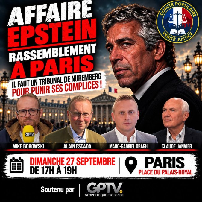 InfoMdia's tweet photo. 📢 Affaire Epstein : un rassemblement "Vérité et Justice" se prépare à Paris le 27 septembre 2026 ! Découvrez les premiers intervenants et les détails de cet événement crucial.
#affaireepstein #veriteetjustice #rassemblementparis #epstein https://t.co/UuBeOMSGaF https://t.co/h4LK7MFi9D