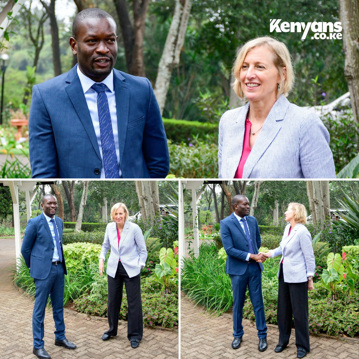 Kenyans's tweet photo. Sifuna meets US Embassy Charge d’Affaires Susan Burns at her Nairobi residence https://t.co/Pz7ul2uKt1