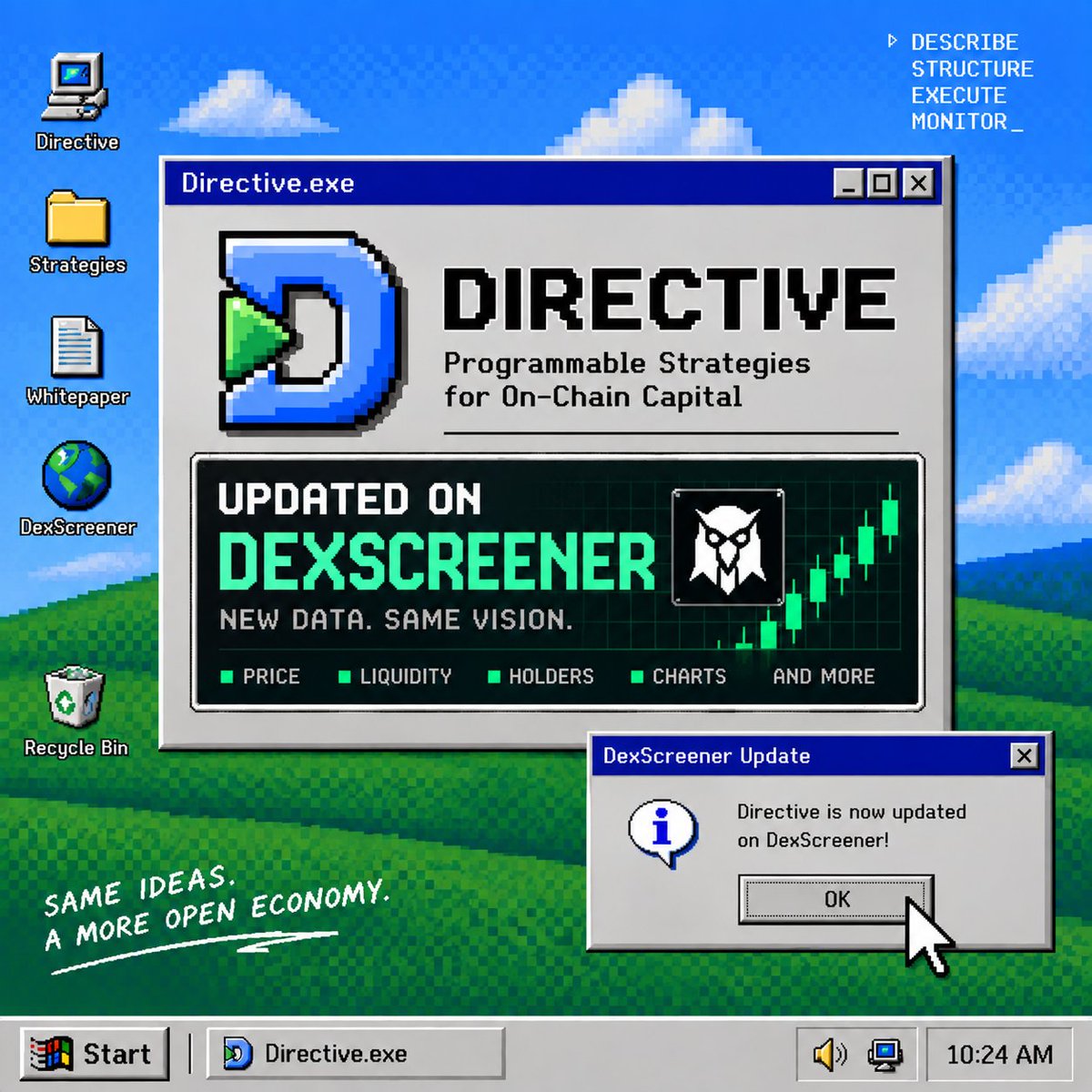 Directive_OS's tweet photo. DEX paid. ✅

Directive is continuing to build — programmable strategies, automated execution, portfolio management, and strategy discovery in one place.

We’re just getting started. https://t.co/0FSGzroKUy
