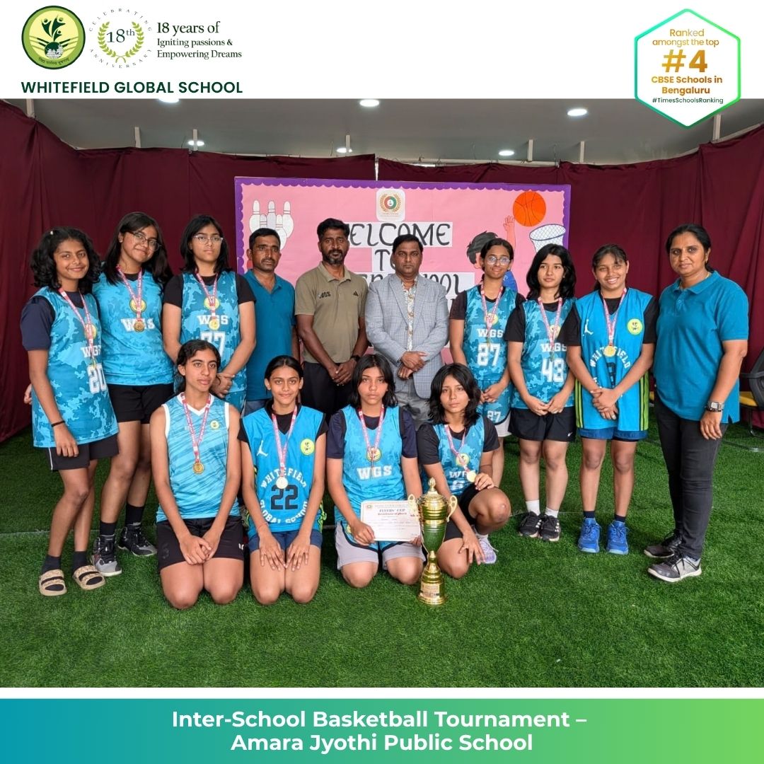 wgs_bengaluru's tweet photo. ππ Double Champions at the Amara Jyothi Public School Basketball Tournament! U-14 & U-16 Girls won Gold, while U-16 Boys secured Runner-Up! π₯π₯π₯
β Anveeka Borah & Isha were named Best Players of the Tournament! Congratulations to our WGS stars! π₯π #WGSBengaluru #WGSpride https://t.co/zhAwQyECWi