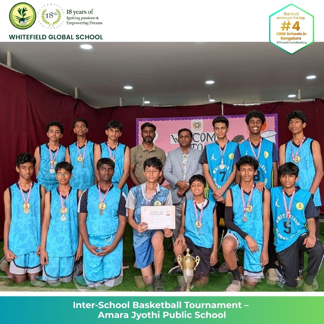 wgs_bengaluru's tweet photo. ππ Double Champions at the Amara Jyothi Public School Basketball Tournament! U-14 & U-16 Girls won Gold, while U-16 Boys secured Runner-Up! π₯π₯π₯
β Anveeka Borah & Isha were named Best Players of the Tournament! Congratulations to our WGS stars! π₯π #WGSBengaluru #WGSpride https://t.co/zhAwQyECWi