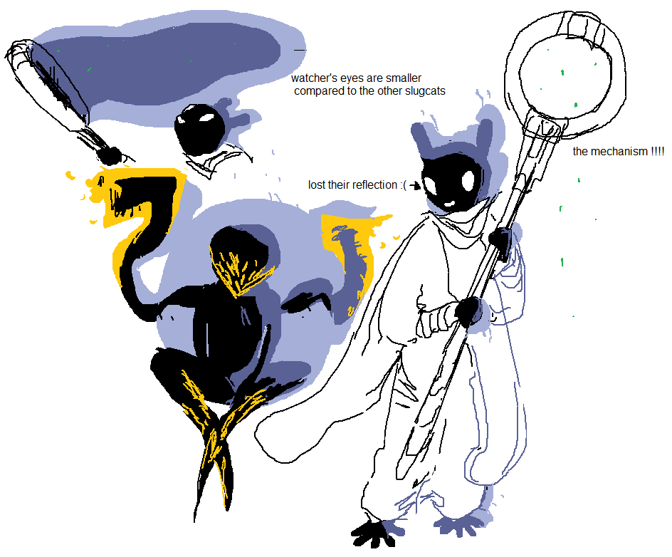 SB_F03's tweet photo. anthro watcher concepts #rainworld https://t.co/HhwLIPtPQj