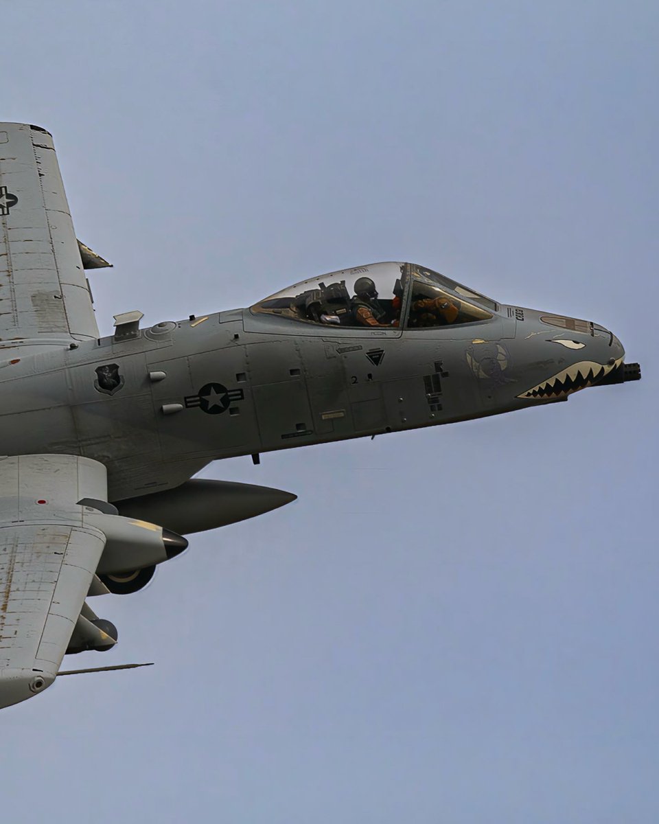 DoyleKauphyj's tweet photo. A-10C Thunderbolt II “Warthog” from the 75th Fighter Squadron at Moody AFB departs RAF Lakenheath en route to the Middle East. https://t.co/u94XJiwT4L