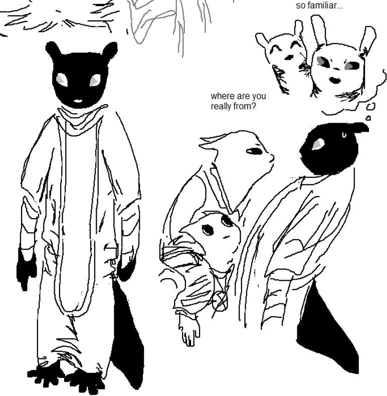 SB_F03's tweet photo. anthro watcher concepts #rainworld https://t.co/HhwLIPtPQj