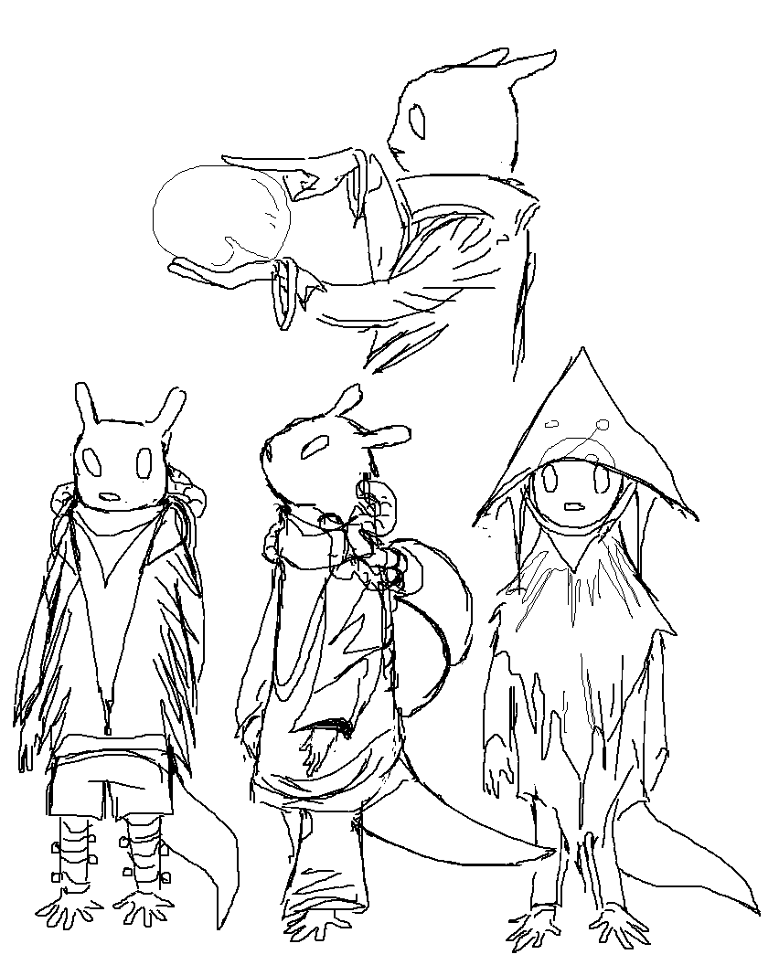 SB_F03's tweet photo. anthro watcher concepts #rainworld https://t.co/HhwLIPtPQj