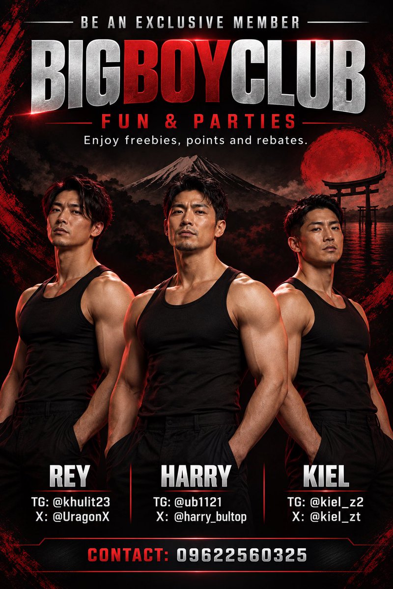 BigBoyClubRey's tweet photo. Join BigBoyClub and enjoy exclusive spa discounts, massage rebates, freebies, points—and hotter parties. 🔥😉

TG: @khulit23 | @ub1121 | @kiel_z2
📱 09622560325

#BigBoyClub #MassageRebates #SpaDiscounts
@kiel_zt 
@Harrybultop 
@Uragon_Rey https://t.co/FWTZY79IRX