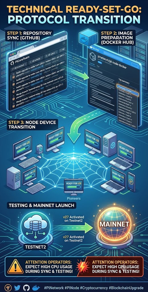 Kamelkadah99's tweet photo. Here is a natural, fluent English translation tailored for posting to a community forum or social media:
I fully understand the community’s frustration and anger regarding the delay of Protocol v27 and its rollout on the Mainnet, and I don't deny that it’s justified.
However, I believe there are logical reasons for this based on yesterday’s data and updates. While reviewing them, I noticed that all versions of Protocol v28.0.1 are actually ready:
* mainnet-relay-28
* community-28
* organization-28
* mainnet-relay
This indicates that node devices may soon begin transitioning to work with v28. Pioneers should probably check their devices and be prepared to receive Protocol v28. Once that happens, v27 will be activated on Testnet2 before migrating successfully to the Mainnet.
Pioneers running nodes might notice high CPU usage and increased load starting now or over the coming hours as the system prepares to run tests and complete the transition smoothly.
Synchronization between networks
#PiNetwork #PiDEX #PiRC #Protocol27 #Mainnet #Web3#PiNetwork
#PiPioneers
#PiMainnet
#PiCoreTeam
#PiCrypto
#PiCommunity
#PiDEX
#PiLaunchpad
#PiNode
#PiAI
#Protocol27
#Protocol28
#DeFi
#Web3
#Decentralization
#CryptoNews
#DigitalEconomy
#FinancialFreedom#DeFi
#Web3
#Decentralization
#CryptoNews
#DigitalEconomy
#FinancialFreedom#PiDEX
#PiLaunchpad
#PiNode
#PiAI
#Protocol27
#Protocol28