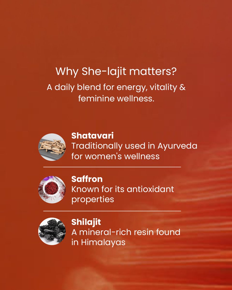 BetterAltLife's tweet photo. Iron. Healthy fats. Hydration. Protein. Sleep. She-Lajit. ๐ฏ๐
Six habits that support your hormones, energy & mood daily.
Small changes. Consistent routine. Real difference. #BetterAlt #SheLajit #HormoneHealth https://t.co/VBAEmmz8DW