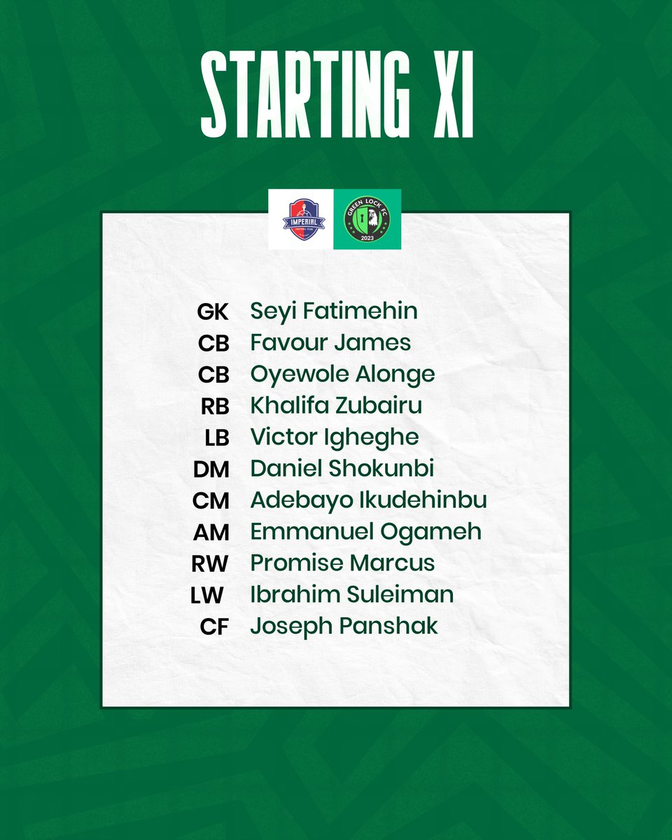 GreenLockFC's tweet photo. 📝 TEAM NEWS
#GreenLockFC https://t.co/sp67QMGoku