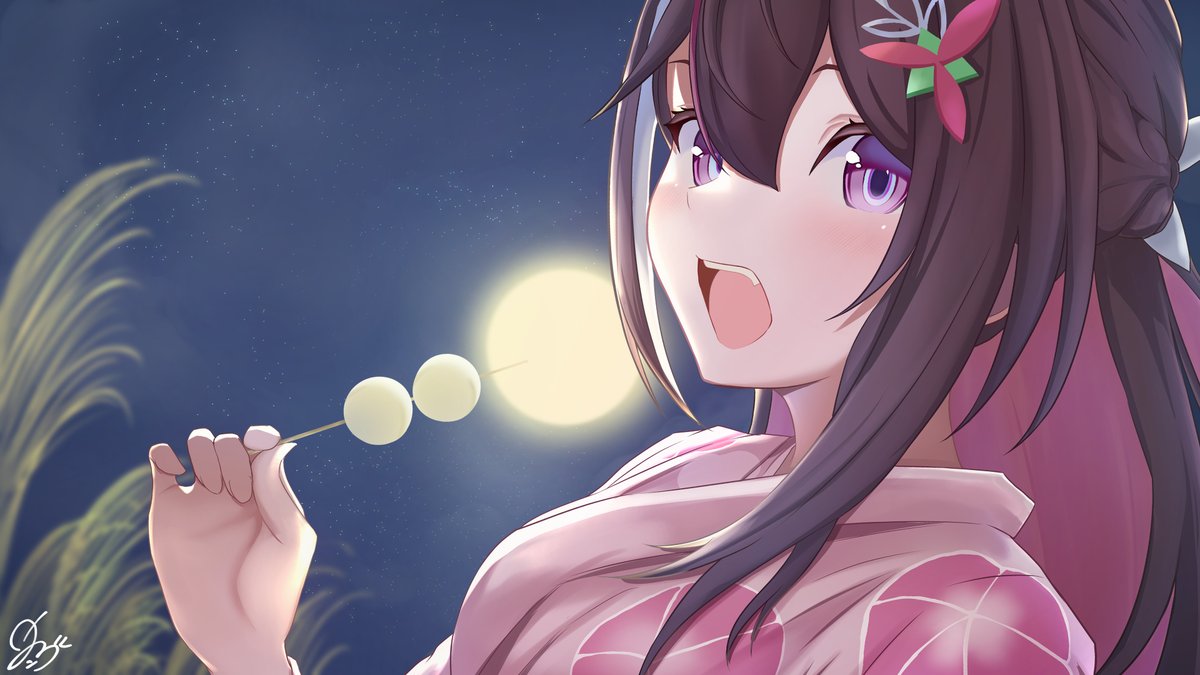 7stel2aR's tweet photo. あーん🎑🌕

#AZKiART https://t.co/dDLRjYwv4m