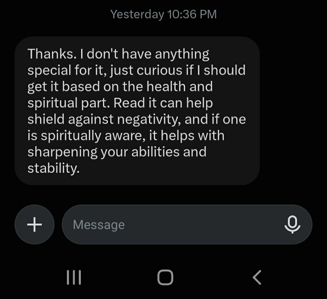 rockloden's tweet photo. It's not everything you read online that is actually correct. Just like Tiktok, you have so many there passing wrong messages &amp; misleading people. 

Like i said, everything of nature has spiritual properties including the sand on the floor. But for you to use it for spiritual... https://t.co/AQkzZZ8Cv7