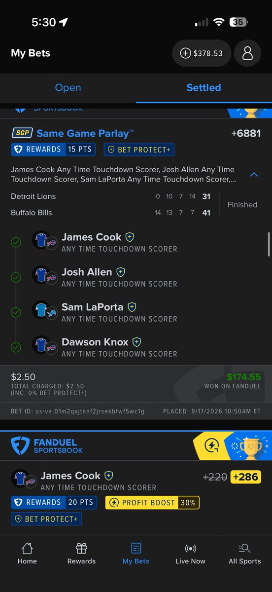robweak17's tweet photo. I never and I mean NEVER hit anytime slips so idc it’s only $170 this deserves to be posted😂 https://t.co/O5zoeqNeVy