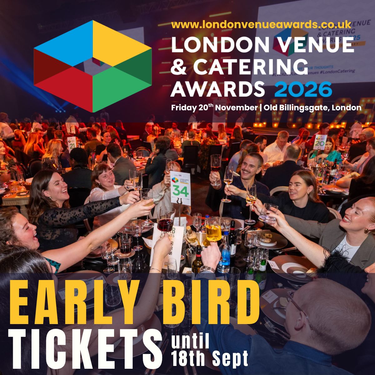 GlobalConfNet's tweet photo. 📢 London Venue & Catering Awards 2026 | Don't miss out!

Don't forget to book today to lock in your Early Bird savings.

Join us and over 600 industry professionals for the finest celebration of the best in London's hospitality scene on Friday 20th November at Old Billingsgate. 

Book your places today: https://t.co/dSSPGeszJ8 

#LVCA26 #LondonVenues #LondonCatering