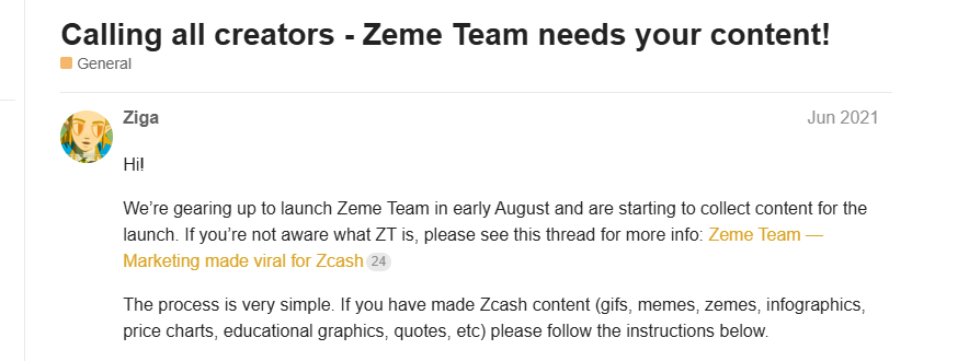 Stally_P's tweet photo. Wait this is actually so good 

Back in 2019 

There was a huge Zcash community created around "Zemes" 

A word z cash users started to use for Memes 

The whole community was based around these "Zemes" and it created a GIGA cult 

Zeme post 
:https://t.co/F6wJ0Ok2g0 

They basically continued to make "Zemes" up until this day :https://t.co/j6PNBP3DOy 

ZCASH COMMUNITY OFFICIALLY CALL ZCASH MEMES ZEMES Yet we haven't ran a Zeme coin??