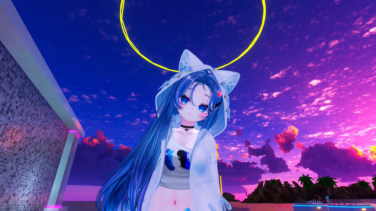 juniax_xd's tweet photo. My angel flew down to Earth to preserve peace and goodness, so rejoice that you are alive and live your own happiness 💫#vrchat #game #airi #angel #day #serenitycove https://t.co/uxf52J39TH