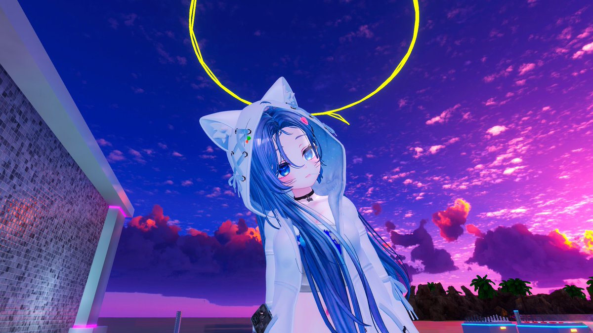 juniax_xd's tweet photo. My angel flew down to Earth to preserve peace and goodness, so rejoice that you are alive and live your own happiness 💫#vrchat #game #airi #angel #day #serenitycove https://t.co/uxf52J39TH