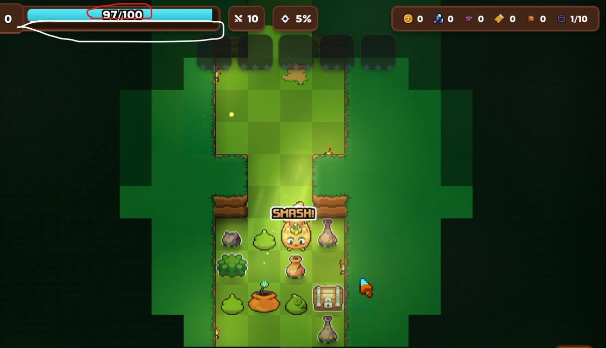 rnn1320's tweet photo. @playaxiedom survival dungeon crawler on Ronin. 

Familiar loop: explore, fight, loot, pick upgrades, push deeper.

The twist: every run costs $1. No Axie NFT needed. Just a Ronin Wallet at https://t.co/KOmR96vYFC.

2. You spawn as Buba with 100 Stamina. Stamina is the circle at the top. Every step costs 1. Attacking is free. So the tax isn’t combat. It’s positioning.

3. Under the Stamina circle is the level-up bar.Fill it by killing mobs and grabbing orbs. When it fills, the white-line prompt pops up and you pick a new skill / Talent.Those picks decide whether the run lives or dies.

4. DoM 2.0 actually has a destination now.9 generated floors. Kilnbane waiting on floor 10.A run takes about 10–15 minutes. Music is genuinely good.

5. Keys are $1 now (used to be $2). Buy with USDC / RON / WETH / AXS. 1 Key = 1 run. More Keys = more loot, bigger Blessing odds, better Throne chance. Treasure feeds a weekly USDC pool. Beat the boss and you might hit an instant payout.

6. That’s the honest part of the economy: players fund the prize pool. Most of the $1 goes back to players. 
A cut goes to development. This is a paid arcade game with a prize pool attached if u want try just come to @playAxieDOM