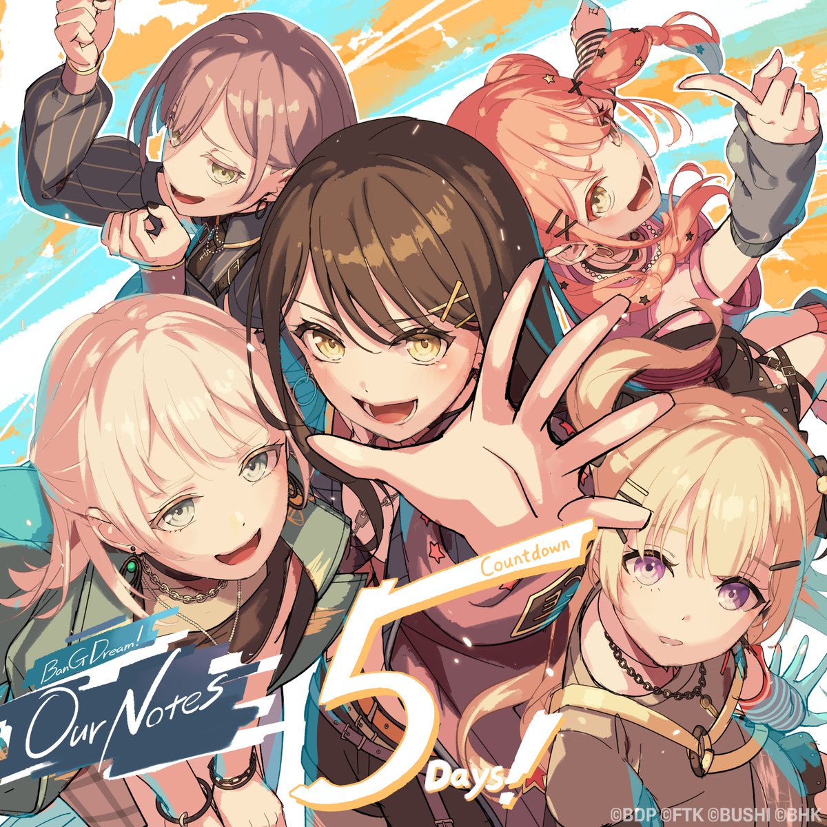 bangdreamon_EN's tweet photo. Only 5 days until the official launch of BanG Dream! Our Notes

Check out the countdown illustration from Ikka Dumb Rock!✌️

▼Pre-register now▼
https://t.co/iAGvDRGuYo

#BanGDream #OurNotes #OurNotes0924 https://t.co/b7ZGWezZ3V