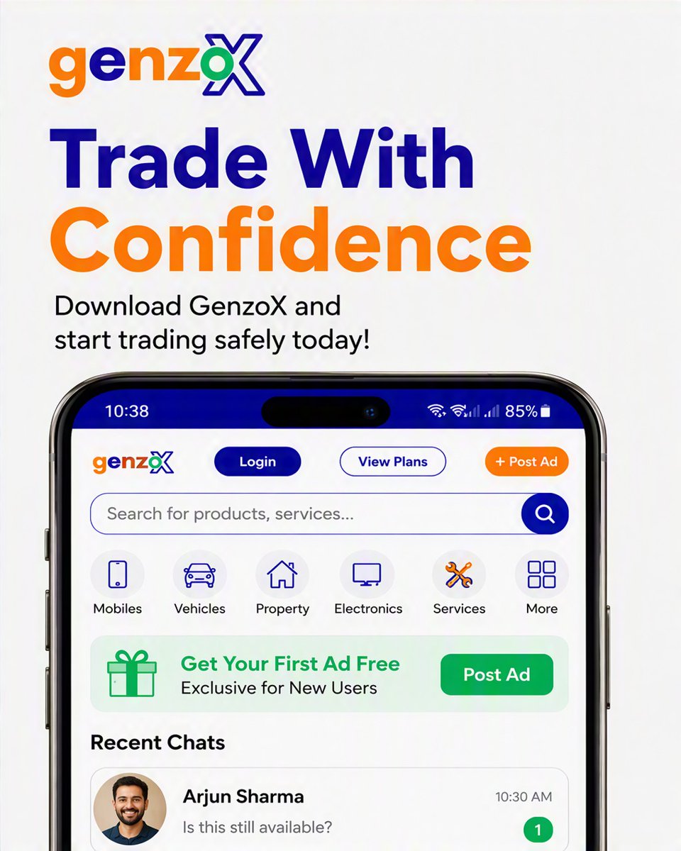RuthaCreecie's tweet photo. Stop trusting unverified strangers online. GenzoX makes local buying safer with verified profiles and trusted seller badges. Trade with confidence—your first ad is free. https://t.co/wldR6rqtP3