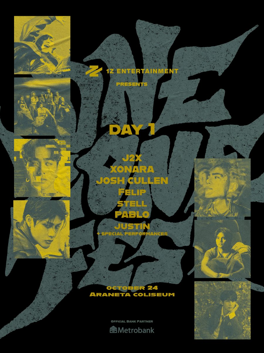 1zentertainment's tweet photo. 📣 THE ZONE IS GETTING A WEEKEND OF ITS OWN.

This October, for the first time ever, 1Z Entertainment brings its artists and fans together for one massive weekend of music, performances, and unforgettable live moments at the Araneta Colesium.

OCT 24, DAY 1: 1Z artists + special performances
OCT 25, DAY 2: SB19's 8th Anniversary Fanmeet

One weekend. Two experiences. ONE ZONE FEST.

Ticket details soon. Stay in the zone.

#OZF #OneZoneFest #1ZEntertainment