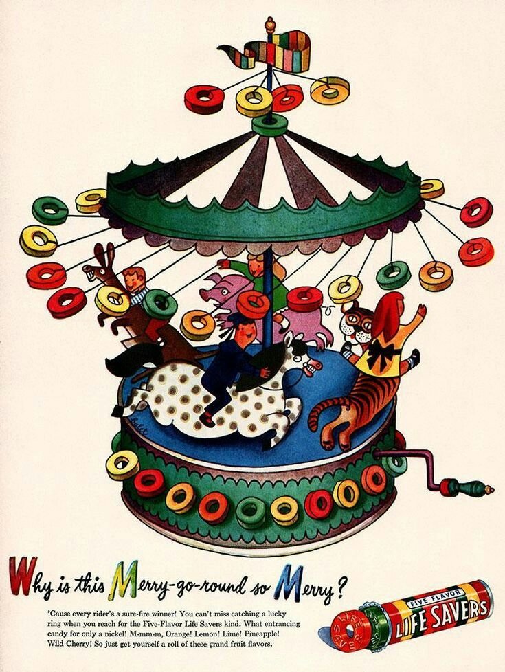heartmorgue's tweet photo. Vintage sweets ads - Smarties &amp; Life Savers https://t.co/ndJBBgERnD