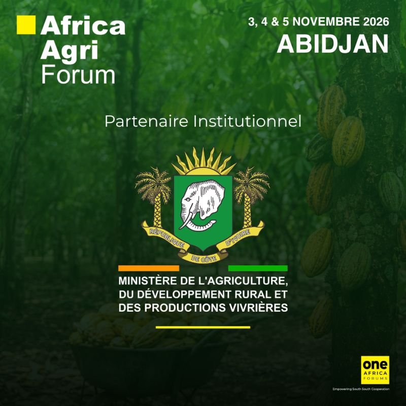 HiTechAfriqueTV's tweet photo. La Côte d’Ivoire accueillera, du 3 au 5 novembre 2026, la 12e édition de l’Africa Agri Forum.

Plus de 400 participants issus d’une vingtaine de pays africains sont attendus à ce rendez-vous.

Découvrez 👇 
https://t.co/xQ1MnaIREa https://t.co/J9bwonfw1o
