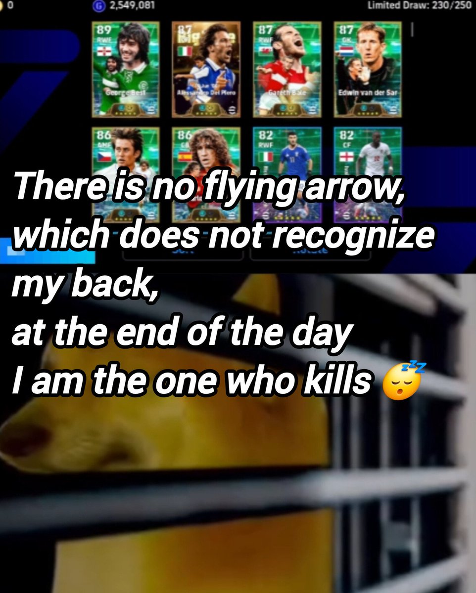 MR_A2M16's tweet photo. There is no flying arrow,
which does not recognize my back,
at the end of the day I am the one who kills 😴

#konami #efootball https://t.co/6Gywj2Ksvi